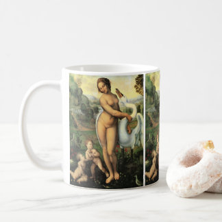 Taza De Café Leda de Leonardo da Vinci y el cisne