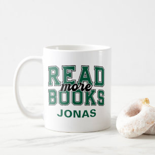 Taza De Café Lee Más Libros Lectores de la Universidad Green Bo