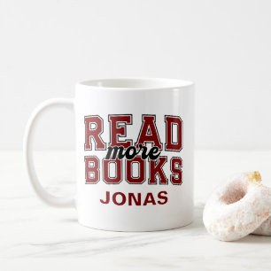 Taza De Café Lee Más Libros Lectores Marrones de la Universidad