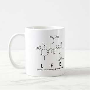 Taza De Café Lee peptide name mug