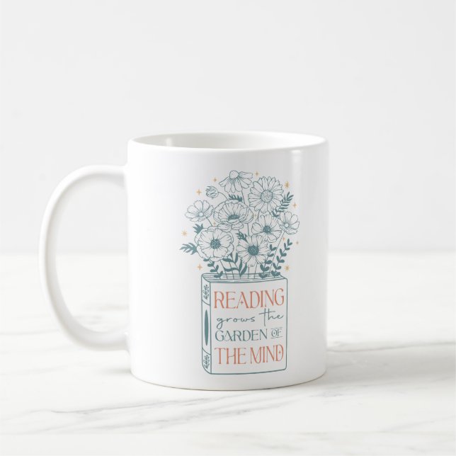 Taza De Café Leer Crece El Jardín De La Mente (Izquierda)