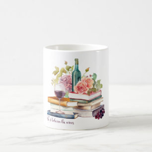 Taza De Café Leer entre los vinos