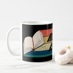 Taza De Café Leer es ligero - Leer libros Vintage Retro