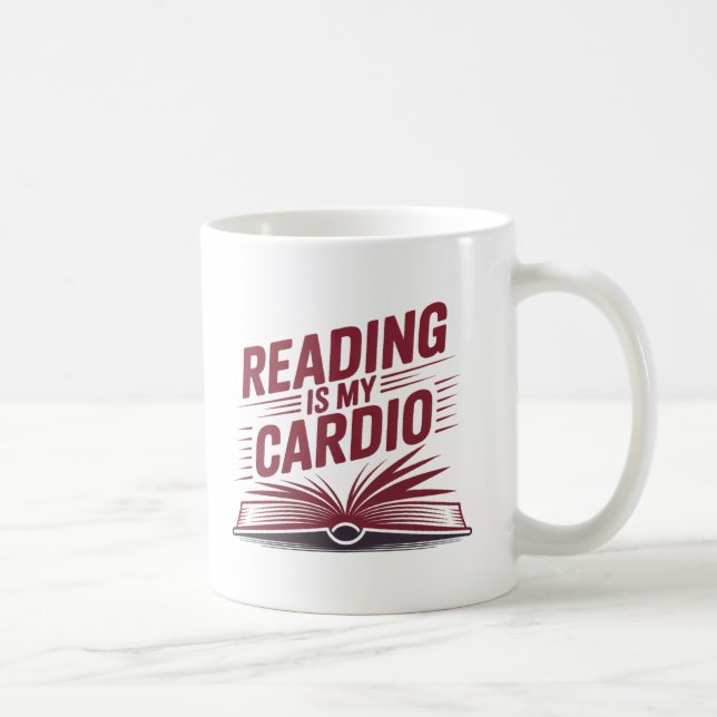 Taza De Café Leer es mi aficionado cardio rojo (Derecha)