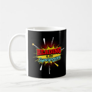 Taza De Café Leer es mi camiseta de superpotencia, libro camise