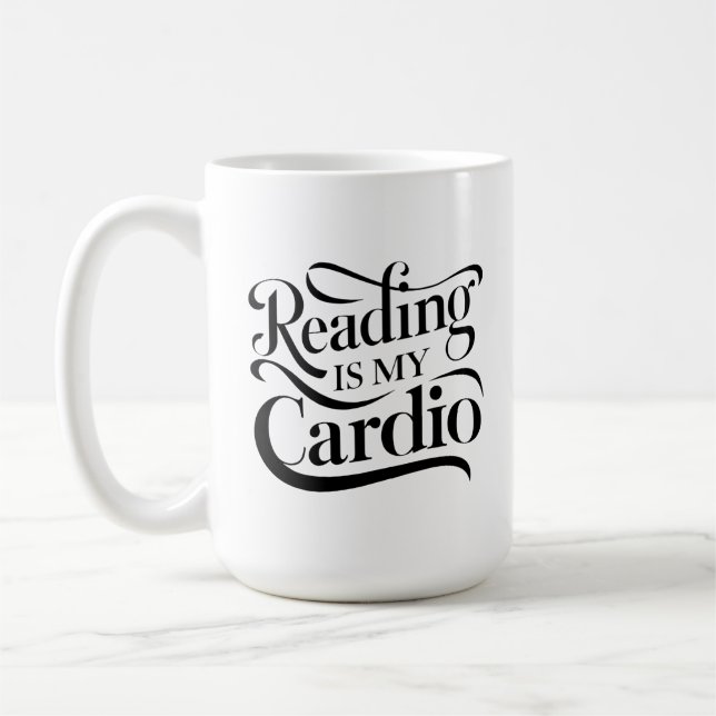 Taza De Café Leer es mi cardio - profesor divertido (Izquierda)