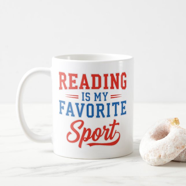 Taza De Café Leer es mi deporte favorito (Con donut)