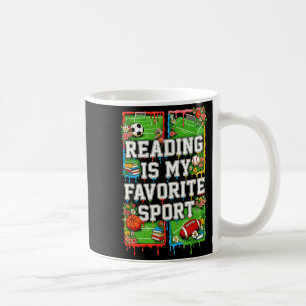Taza De Café Leer es mi deporte favorito introvertido divertido