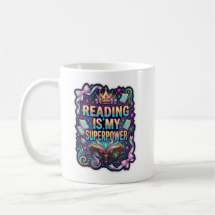 Taza De Café Leer es mi superpoder - amante de los libros leyen