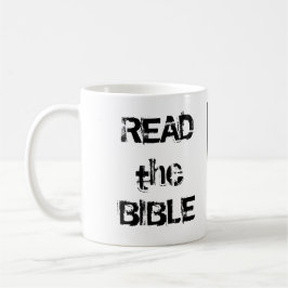 Taza De Café Leer la Biblia Blanco y Negro