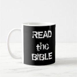 Taza De Café Leer la Biblia en blanco y negro