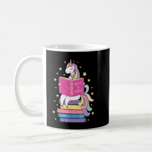 Taza De Café Leer la biblioteca Unicorn Leer libros Lover Reade