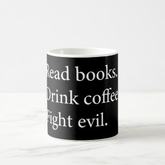 Taza De Café Leer libra bebida café combatir el mal