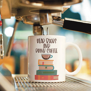 Taza De Café Leer libros y beber café Mug