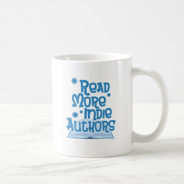 Taza De Café Leer más eslogan de autores independientes (Derecha)