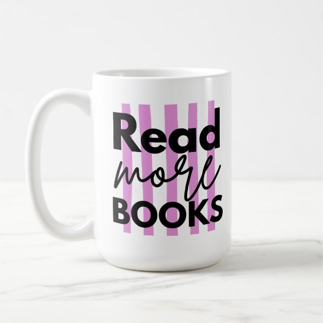 Taza De Café Leer Más Libros (Izquierda)