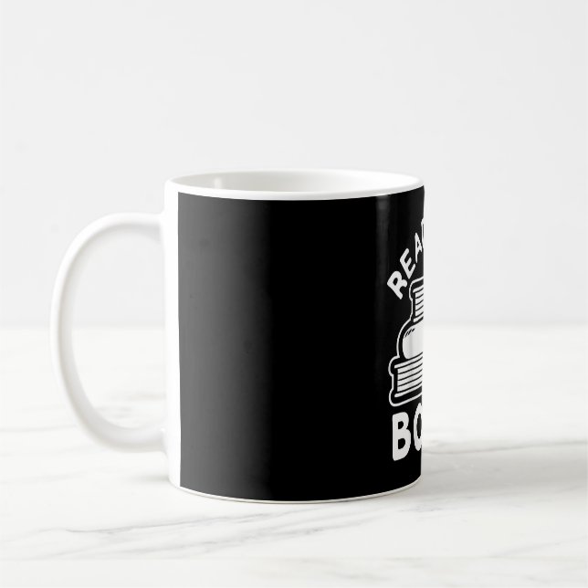 Taza De Café Leer más libros: camiseta, libro Tee, camiseta lit (Izquierda)