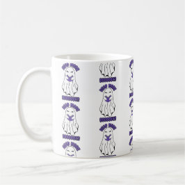 Taza De Café Leer más libros Halloween Ghost Purple