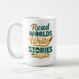 Taza De Café Leer mundos Escribir historias Mug