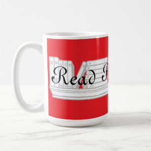 Taza De Café Leer personas leer rojo