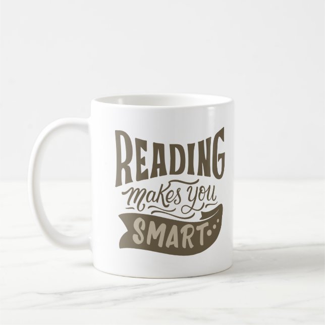 TAZA DE CAFÉ LEER TE HACE MÁS INTELIGENTE (Izquierda)