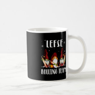 Taza De Café Lefse Rolling Team Gnomes Navidades Xmas Plaid Kid