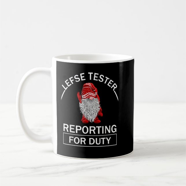 Taza De Café Lefse tester reportando para el regalo de los gnom (Izquierda)