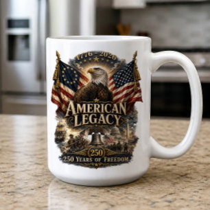 Taza De Café Legado Americano 250 Aniversario Patriótico