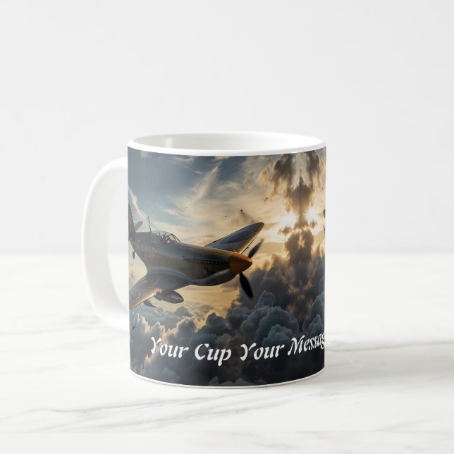 Taza De Café Legado del fuego cruzado: Un tributo a la aviación (Anverso izquierdo)