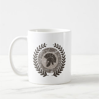 Taza De Café "Legado espartano - Diseño de Emblema Guerrero Ant
