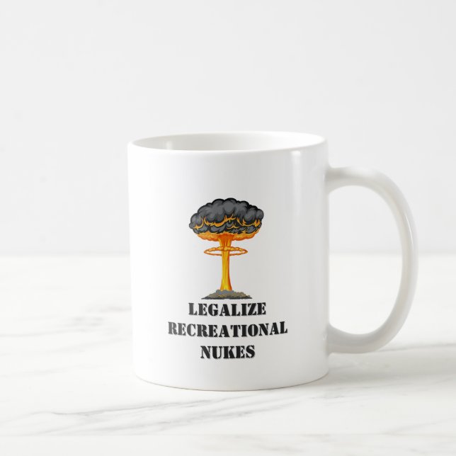 Taza De Café Legalizar las armas nucleares recreativas (Derecha)