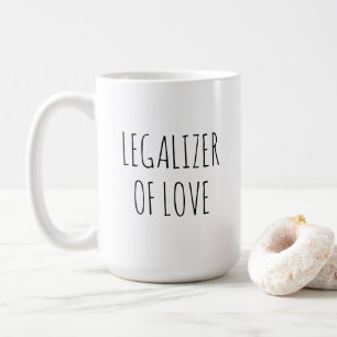 Taza De Café Legalizer Del Amor Oficiante De Boda Justicia Paz 