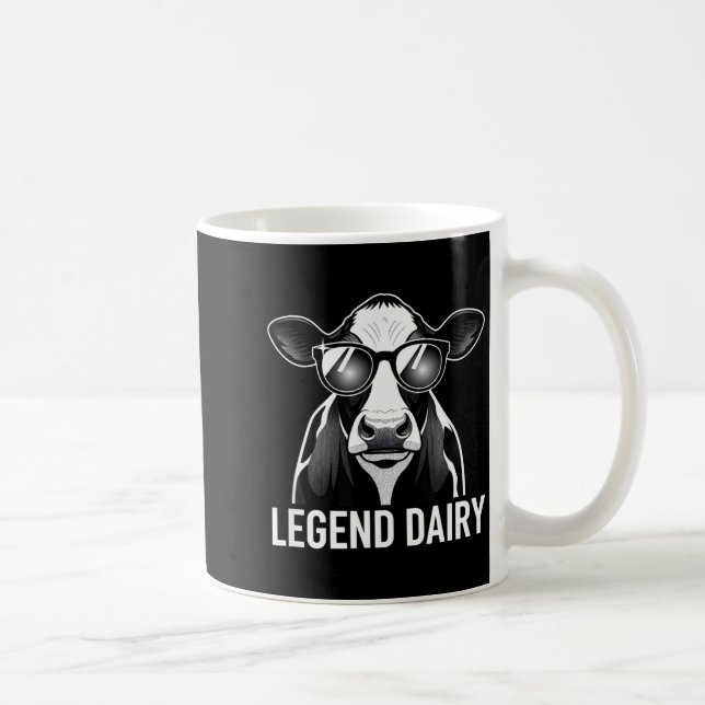 Taza De Café Legend Dairy, Cool Cow With Sungles  (Derecha)