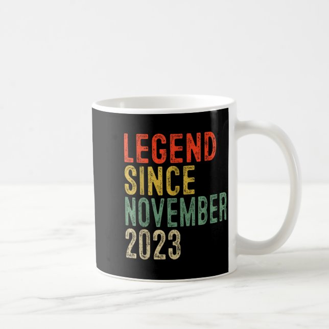 Taza De Café Legend Since November 2023 2nd Birthday 2 Year Old (Derecha)
