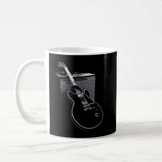 Taza De Café Legendaria guitarra azul y amp (Izquierda)