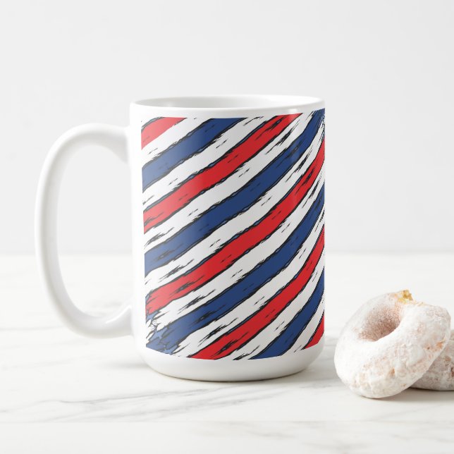 Taza De Café Leggencias de vacaciones de verano patrióticas de  (Con donut)