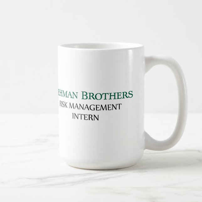 Taza De Café Lehman Brothers Gestión de Riesgos Internos Mugs (Derecha)