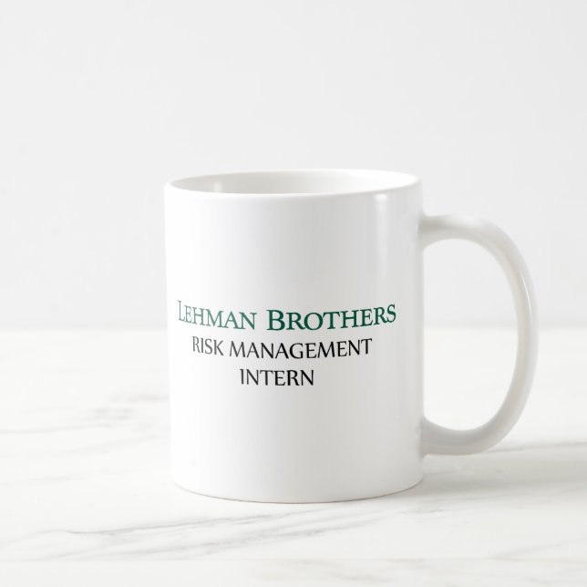 Taza De Café Lehman Brothers Gestión de Riesgos Internos Mugs (Derecha)