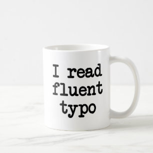Taza De Café Leí el error tipográfico fluido