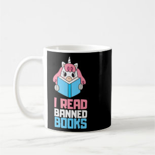 Taza De Café Leí el libro de lectura de libros prohibidos