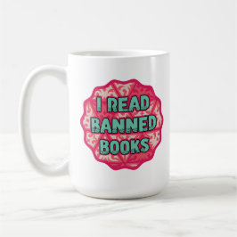 Taza De Café Leí Libros Prohibidos - Amante del libro retro vin
