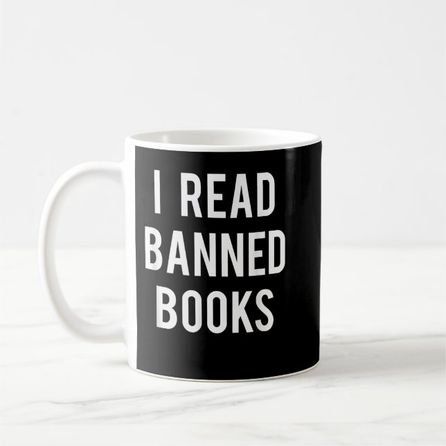 Taza De Café Leí libros prohibidos - lecturas de lectores diver (Izquierda)