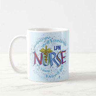 Taza De Café Lema de enfermera LPN