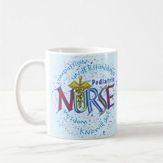 Taza De Café Lema de Enfermera Pediátrica