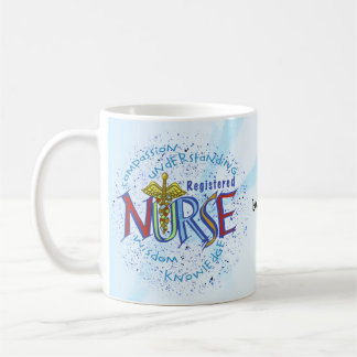 Taza De Café Lema de Enfermera Registrada