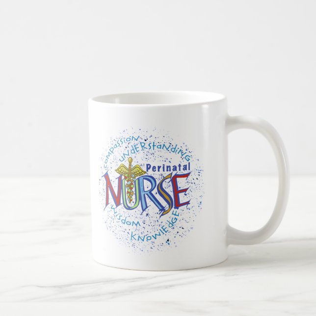 Taza De Café Lema de enfermería perinatal (Derecha)