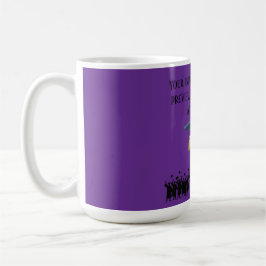 Taza De Café lema de graduación de Einstein púrpura real