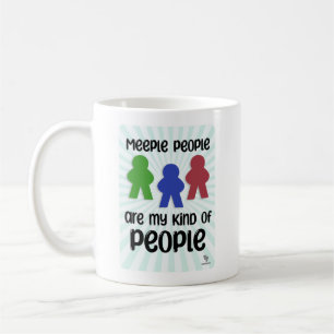 Taza De Café Lema de vida divertido juego de mesa gente Meeple