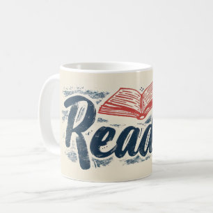 Taza De Café Lema del libro de lectura