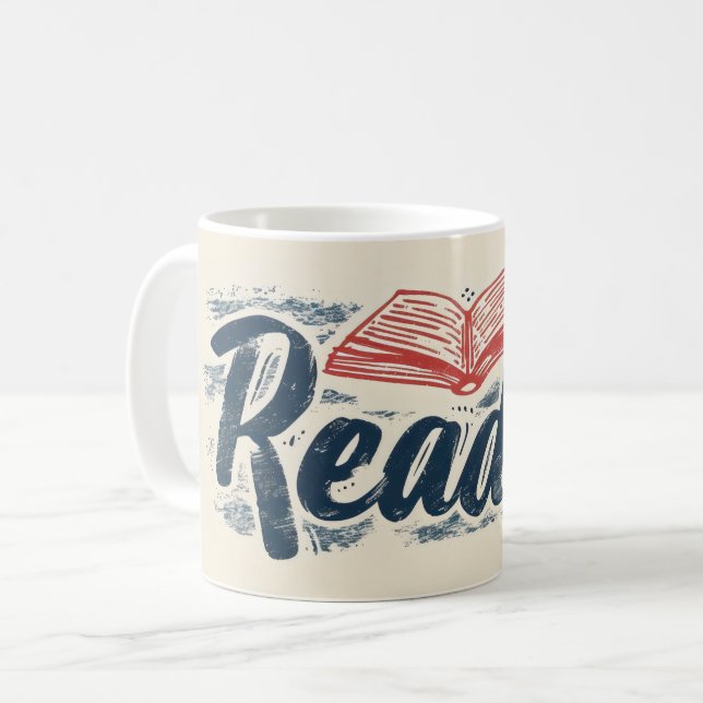 Taza De Café Lema del libro de lectura (Anverso izquierdo)